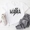 Checkered Lightning Bolt Mama Tee, Vintage Retro Black and White Tee for Energetic Moms